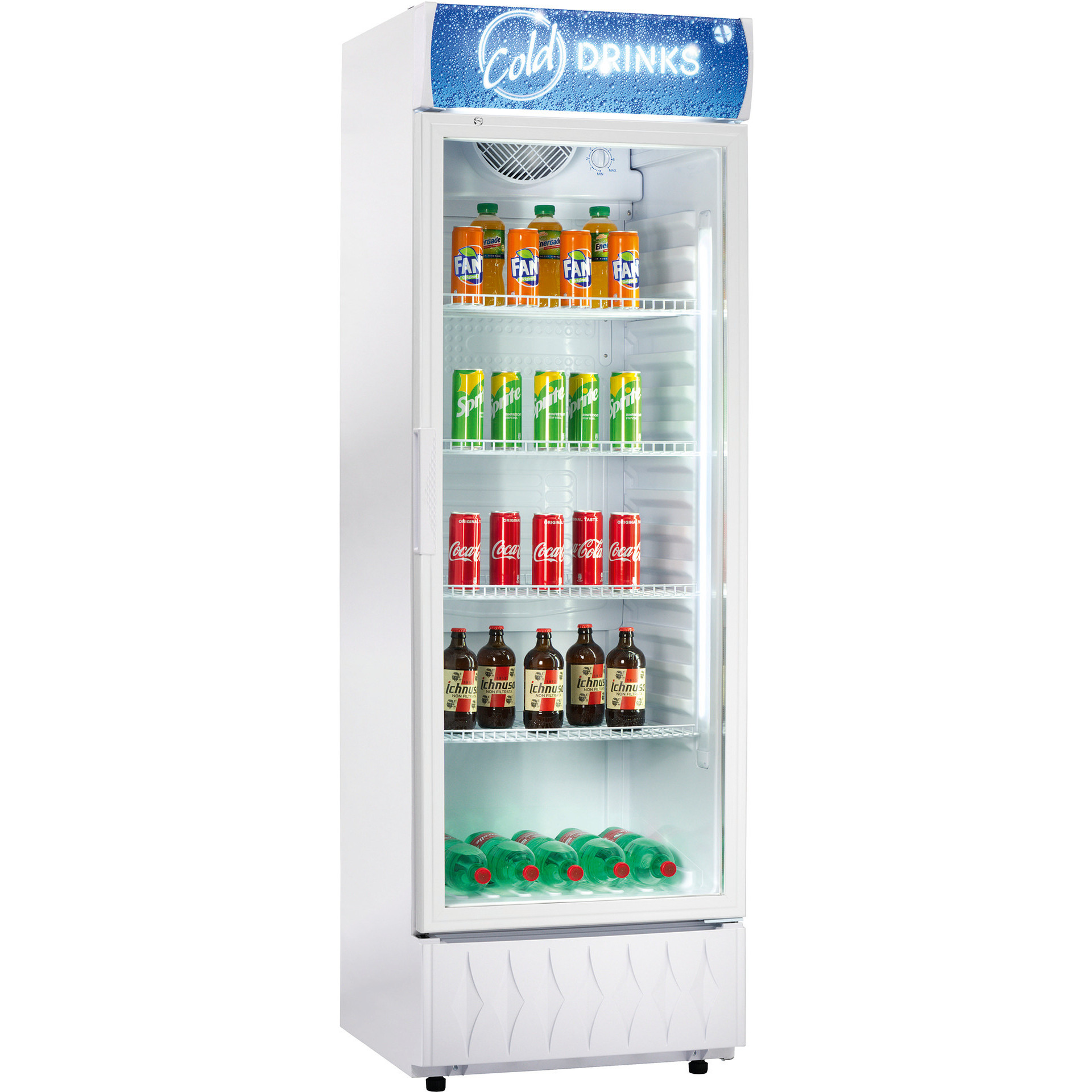 Flaschenkühlschrank Glastür 375 l